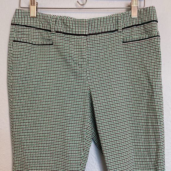 The Limited Womens Sz 6R Extra Stretch Skinny Trousers Green Purple White Check - Picture 2 of 15